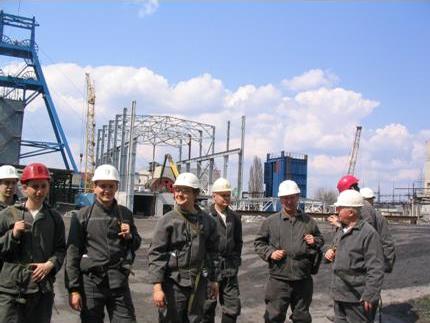 Students of Krakow Mining and Metallurgical Academy on coal mine "Stepova", JSC "DTEK Pavlogradvugillia"